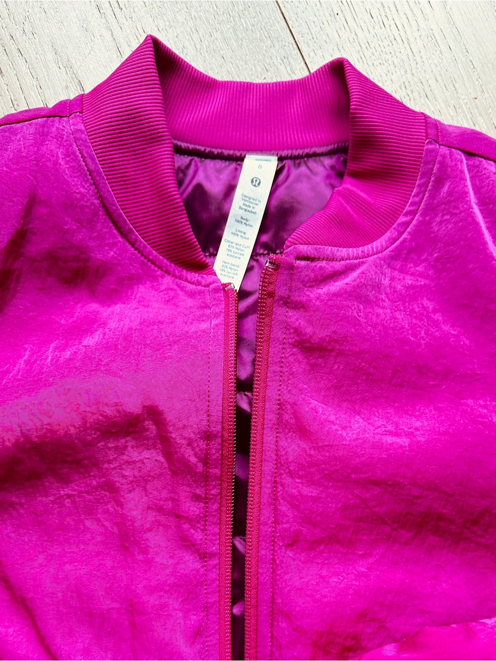 NWT Lululemon Non-Stop Bomber Jacket Size 8 Ripened Raspberry PrimaLoft Pink - Picture 2 of 8